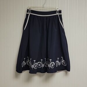 Comme Toi by Anthropologie sea side bicycle skirt women's size small whimsical